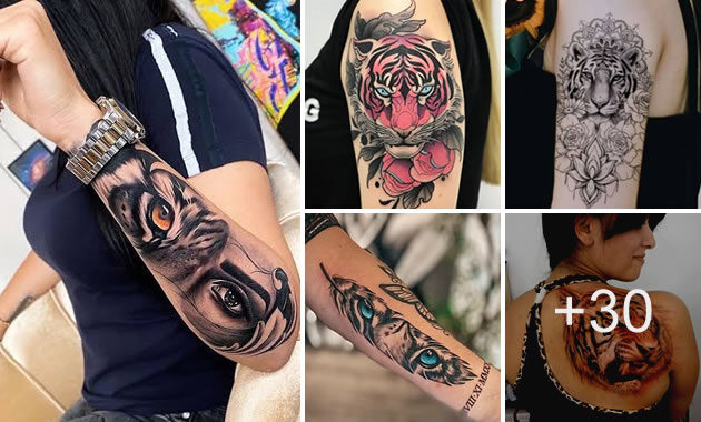 Tatuajes de tigras para mujeres